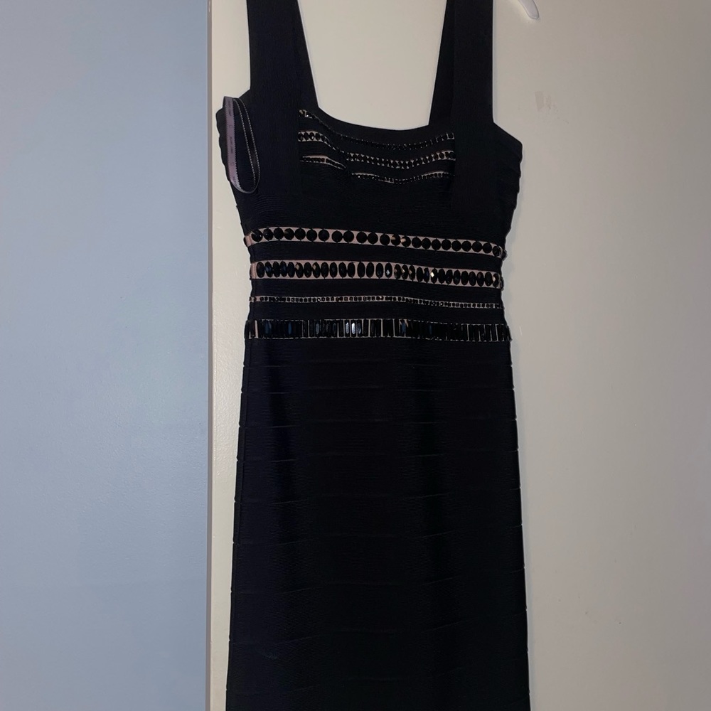 Herve Leger Midi Dress - black